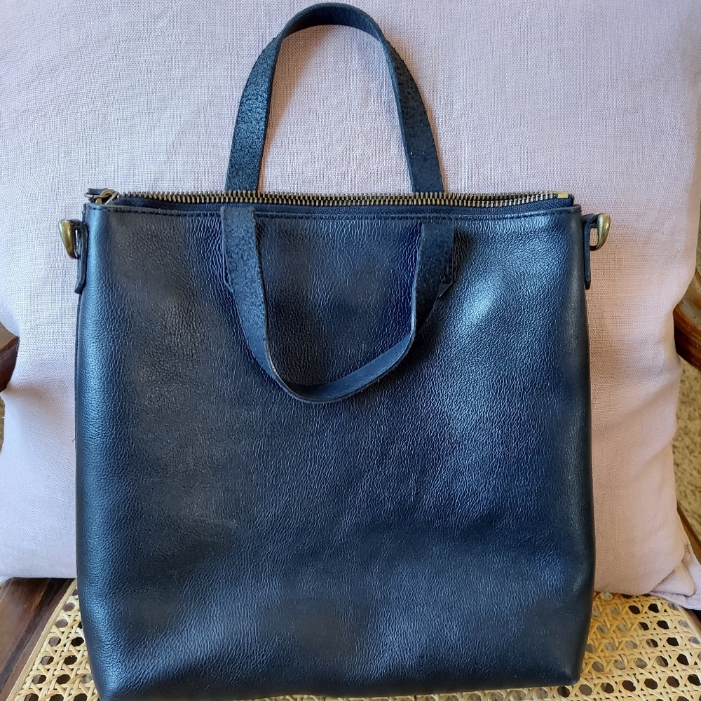 Madewell black leather mini Transport Crossbody